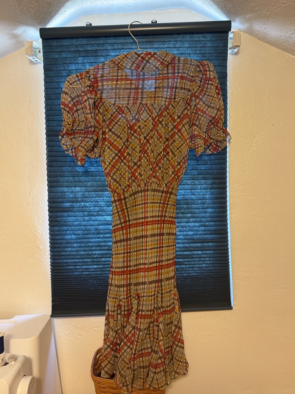 Doen Plaid Silk Dress - Picture 2 of 8